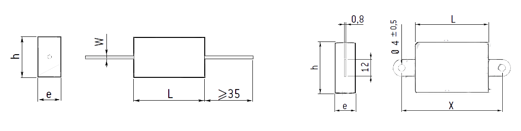 CA1，CA2，CA2L，CA17，CA18，CA19 Axial leads Silvered Mica Capacitors